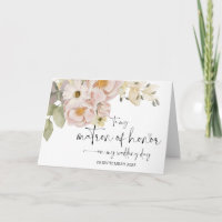 To My Matron of Honor Wedding Day Thank You Bride