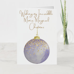 To my Mom at Christmas Foil Greeting Card
