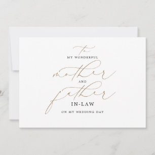 To My Mother and Father In-Law Wedding Message