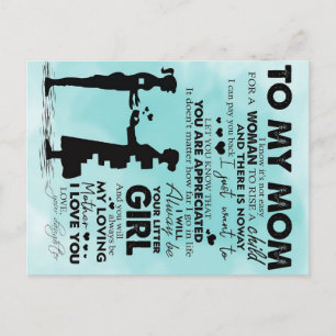 To my mother design   Letter to mummy Announcement Postcard