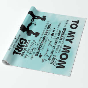 To my mother design Letter to mummy Wrapping Paper