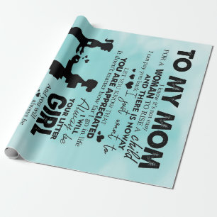 To my mother design Letter to mummy Wrapping Paper