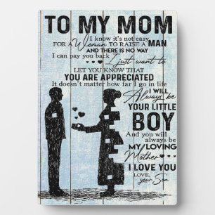 To my mother gift, Special letter to mummy Plaque