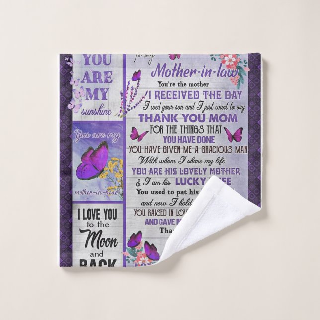 To My Mother- In - Law Gift, Mother Birthday Gift Wash Cloth (Wash Cloth)