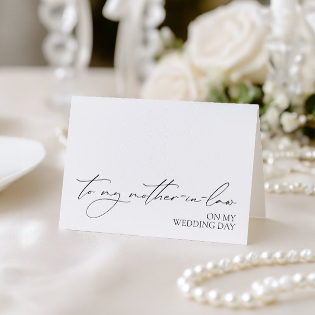 "To My Mother-In-Law On My Wedding Day" Card (To My Mother-In-Law On My Wedding Day" Card)