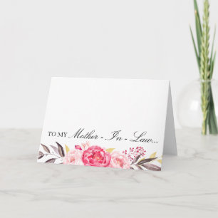 To My Mother-In-Law, Thank You, Wedding Party You Card