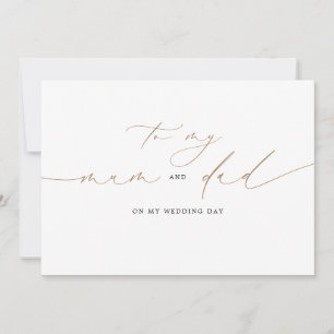 To My Mum And Dad On My Wedding Day Elegant