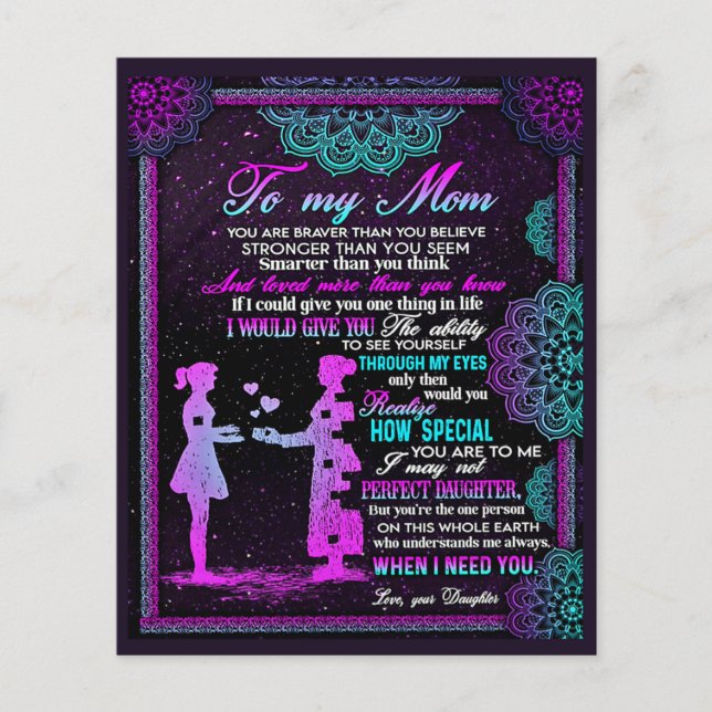 To My Mum And Daughter Gift, Mummy Gift Idea Flyer (Front)