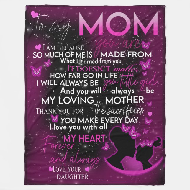 to my mum blanket from daughter, blanket for mum (Front)