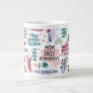 To My Mum Daily Affirmations Mother's Day Large Coffee Mug