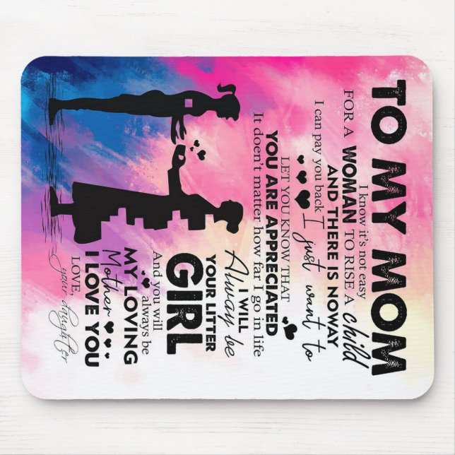 To My Mum Design | Love Letter Design | Mouse Pad (Front)