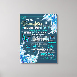 To My Mum Gift,Daughter And Mum,Butterfly Lovers Canvas Print