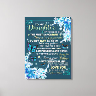 To My Mum Gift,Daughter And Mum,Butterfly Lovers Canvas Print