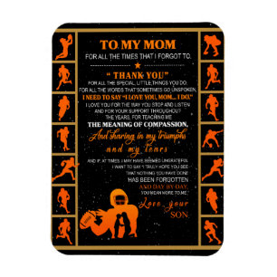 To My Mum Gift, Mum And Son, Ice Hockey Mum Magnet