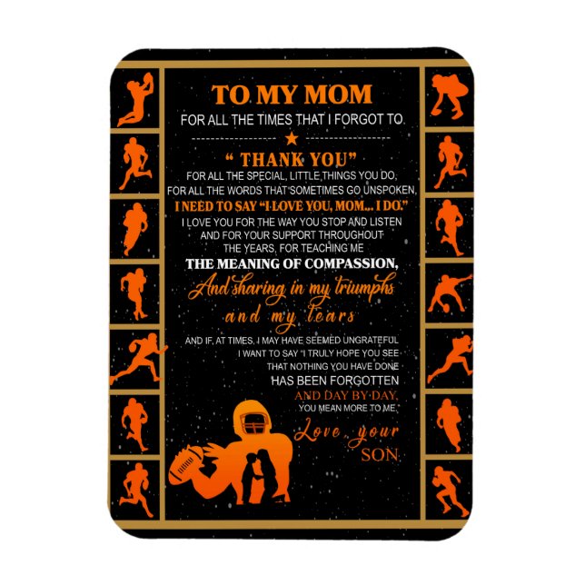To My Mum Gift, Mum And Son, Ice Hockey Mum Magnet (Vertical)