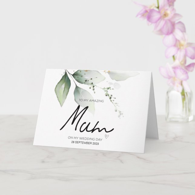 To My Mum Wedding Thank You For Brides Mother Card (Orchid)
