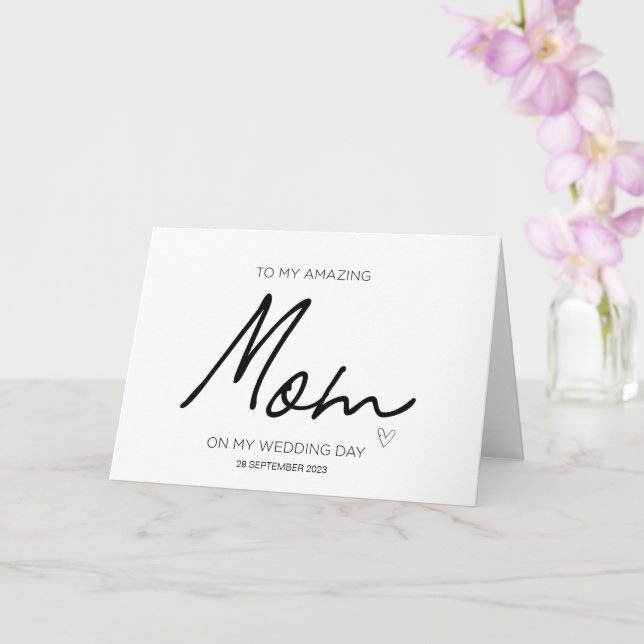 To My Mum Wedding Thank You For Brides Mother Card (Orchid)