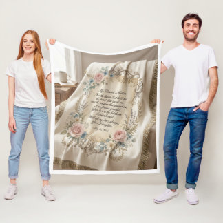 To My Mum Woven Blanket – Heartfelt Letter Floral