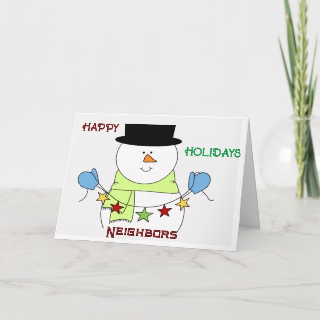 TO MY OR OUR "NEIGHBOR" at CHRISTMAS Holiday Card (Front)