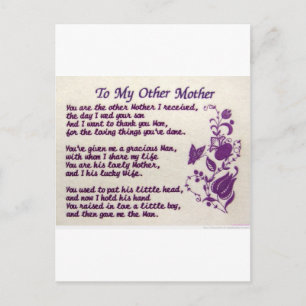 To My Other Mother; Thank You Postcard