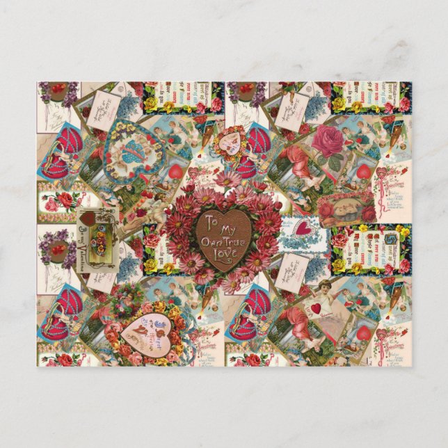 To My Own True Love ~ Vintage Valetines Postcard (Front)