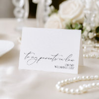 "To My Parents-in-law On My Wedding Day" Card