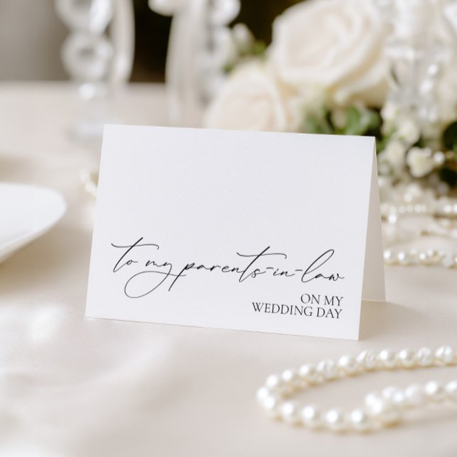"To My Parents-in-law On My Wedding Day" Card ("To My Parents-in-law On My Wedding Day" Card)