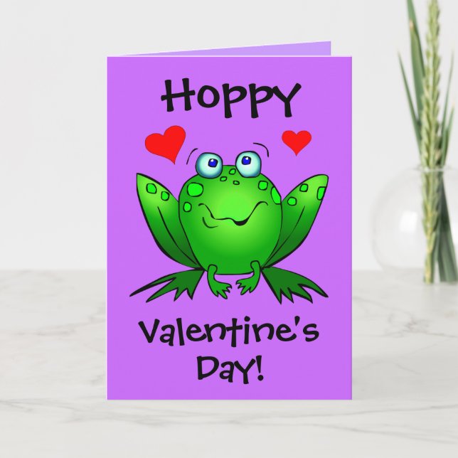 To My Princess Hoppy Valentines Cute Frog Card (Front)