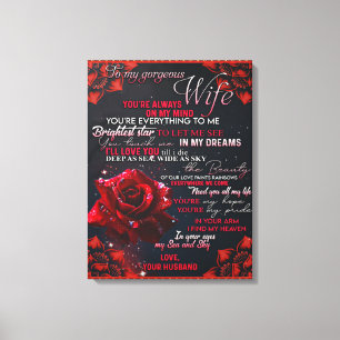 To My Rose Wife Birthday Gift, Couple Wife Gift Canvas Print