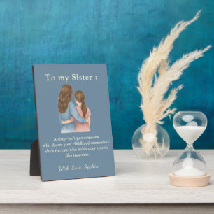 To My Sister – Custom Photo Message Plaque