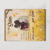 To My Sister Gift,Butterfly Lovers,Floral Siblings