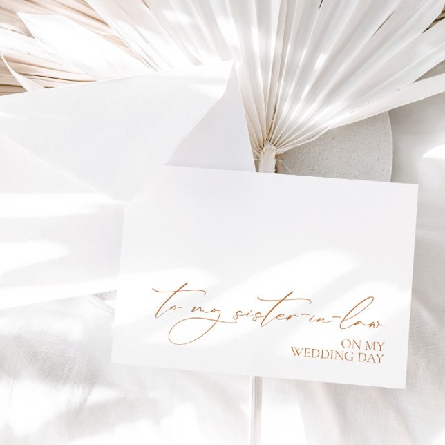 "To My Sister-In-Law On My Wedding Day" Card (Creator Uploaded)