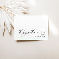 "To My Sister-In-Law On My Wedding Day" Card