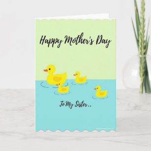 To My Sister Mothers Day Card