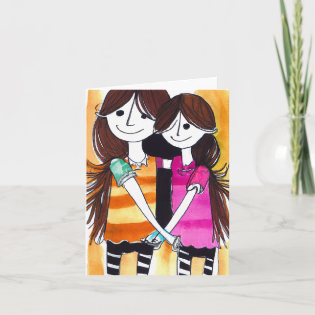 To My Sister On Her Birthday. Sister to Sister  Holiday Card (Front)