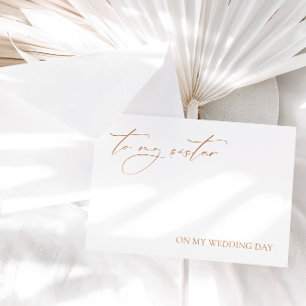 "To My Sister On My Wedding Day" Wedding Message 