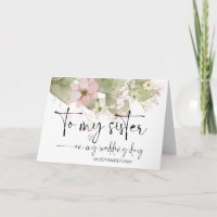 To My Sister on Wedding Day Thank You Bride Groom