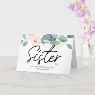 To My Sister Wedding Thank You From Brides Groom Card