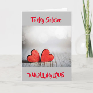 TO MY SOLDIER AT THANKSGIVING WITH LOVE HOLIDAY CARD