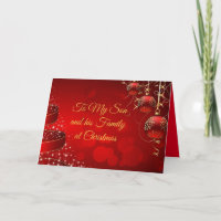 To my Son and his Family Christmas Greeting Card