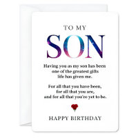 To My Son Birthday Card