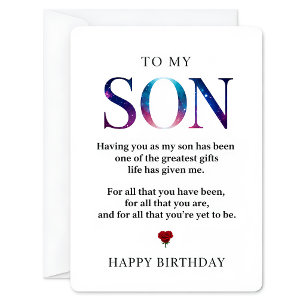 To My Son Birthday Card