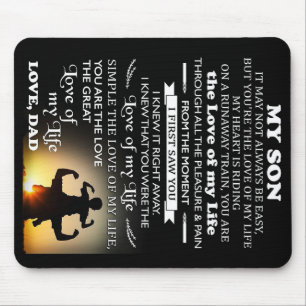 To my Son Design Family Decoration Mouse Pad