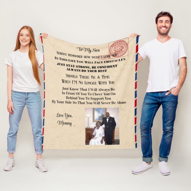 To My Son Fleece Blanket (In Situ)