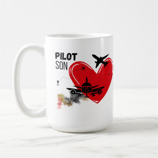 "To My Son – Fly High, Dream Big Pilot Mug" Coffee Mug
