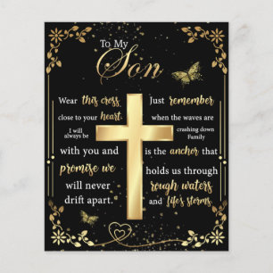 To My Son Gift, Butterfly Lover, Floral Son Letter Flyer