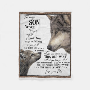 To My Son Gift, Mum And Son, Love Letter To Son Fleece Blanket