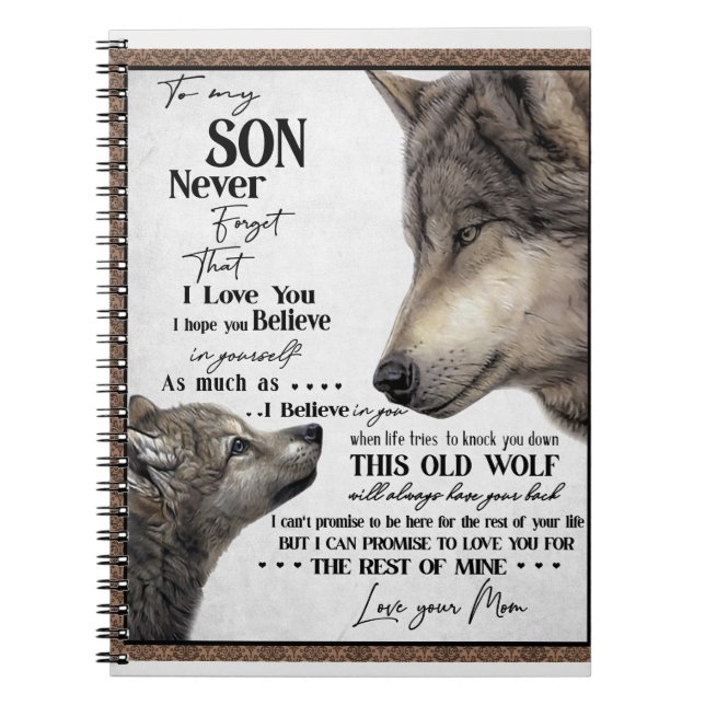 To My Son Gift, Mum And Son, Love Letter To Son Notebook (Front)