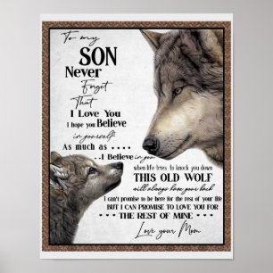 To My Son Gift, Mum And Son, Love Letter To Son Poster