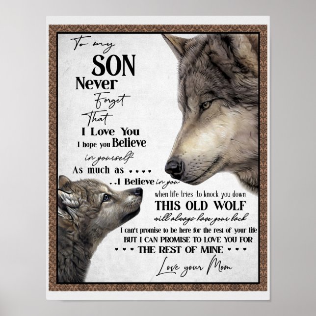 To My Son Gift, Mum And Son, Love Letter To Son Poster (Front)